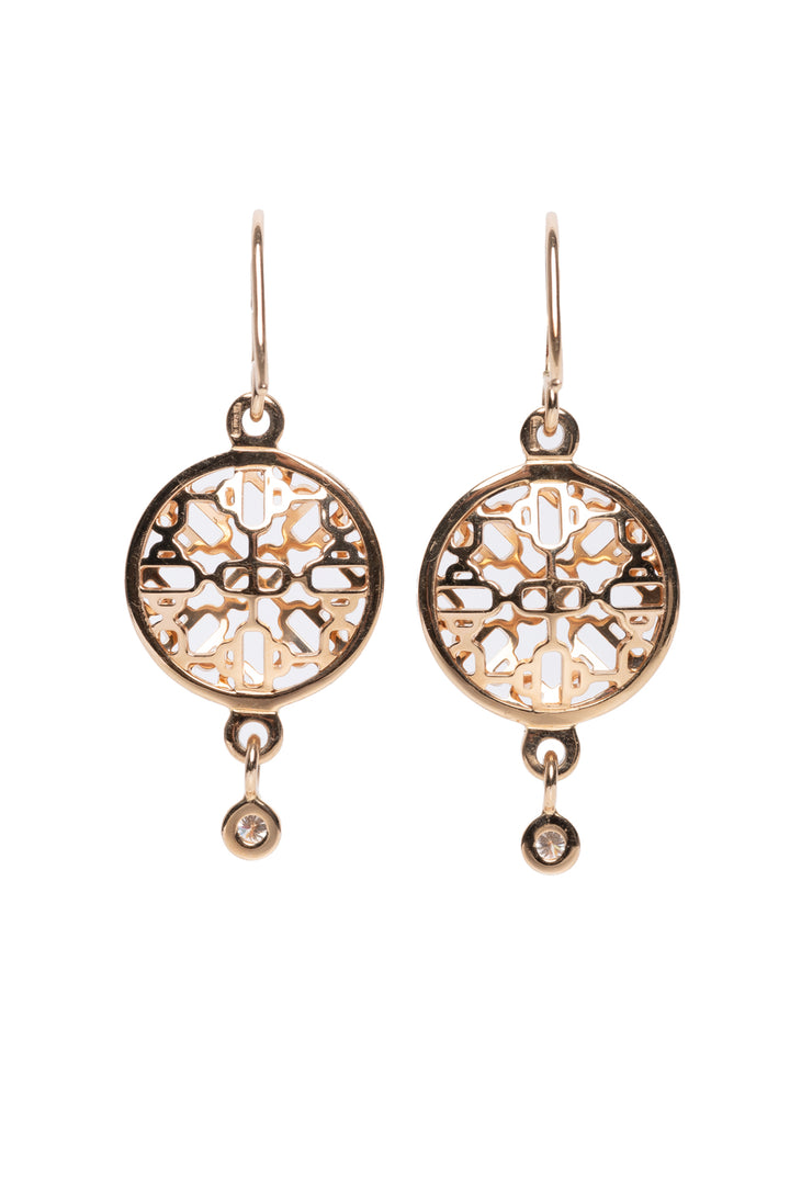 Hermes 18K Rose Gold and Diamond Chaine d'Ancre Passerelle Drop Earrings