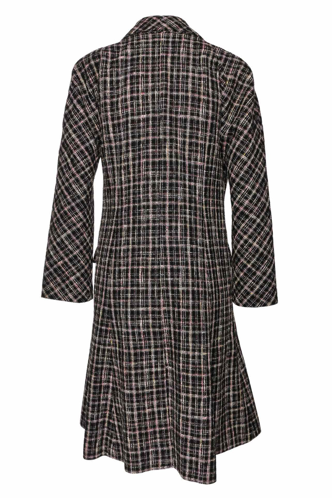 Chanel Size 38 Spring 2018 Plaid Print Tweed Coat