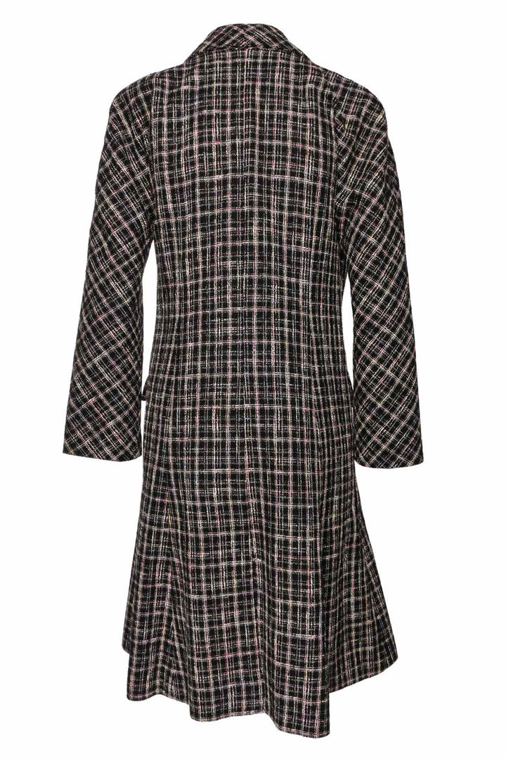 Chanel Size 38 Spring 2018 Plaid Print Tweed Coat