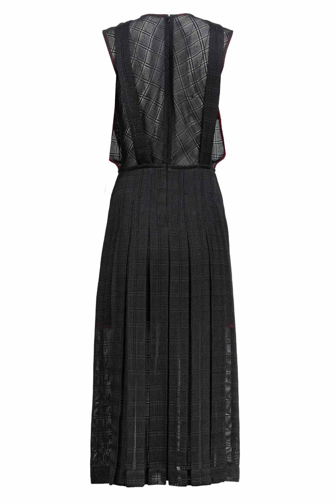 Victoria Beckham Size 4 Sheer Lace Panels Midi Dress