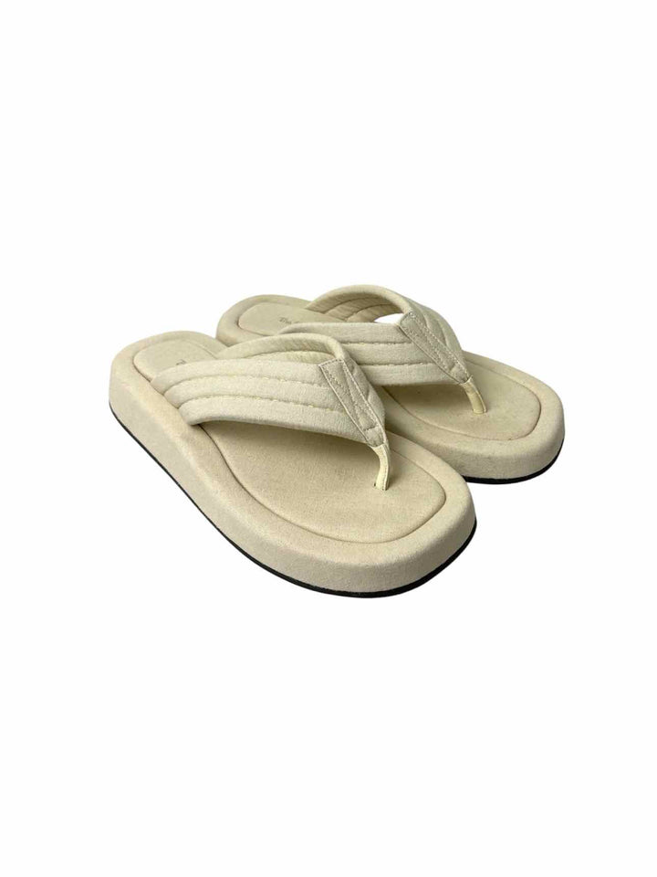 The Row Size 37.5 Ginza Canvas Thong Sandals