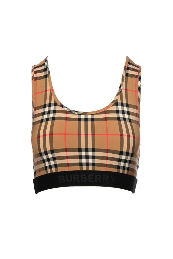 Burberry Size S Logo Detail Vintage Check Bra