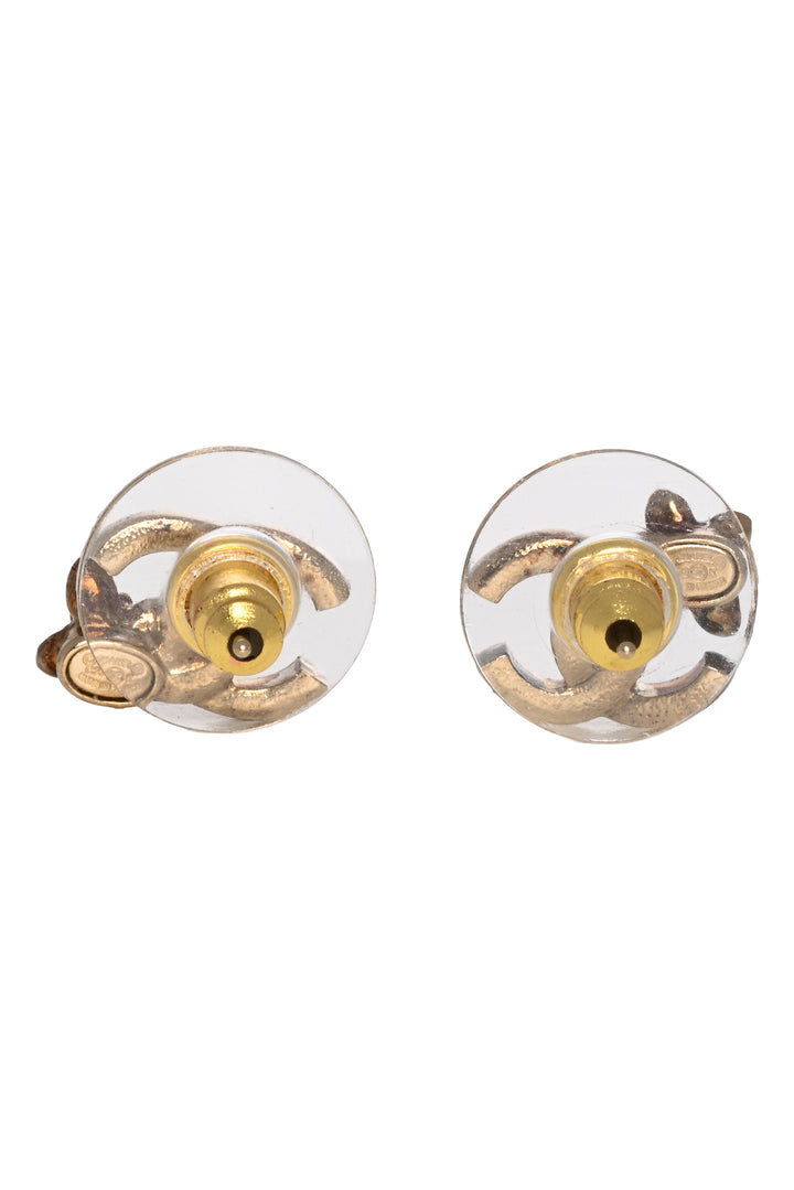 Chanel 2023 Mini CC Pearl Flower Earrings