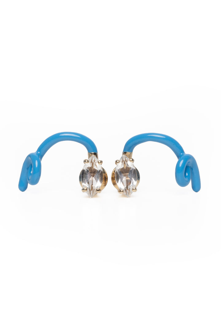 Bea Bongiasca Gold Topaz Tendril Crawler Drop Earrings