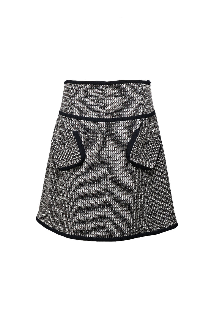 Chanel Size 42 2003 Tweed Mini Skirt