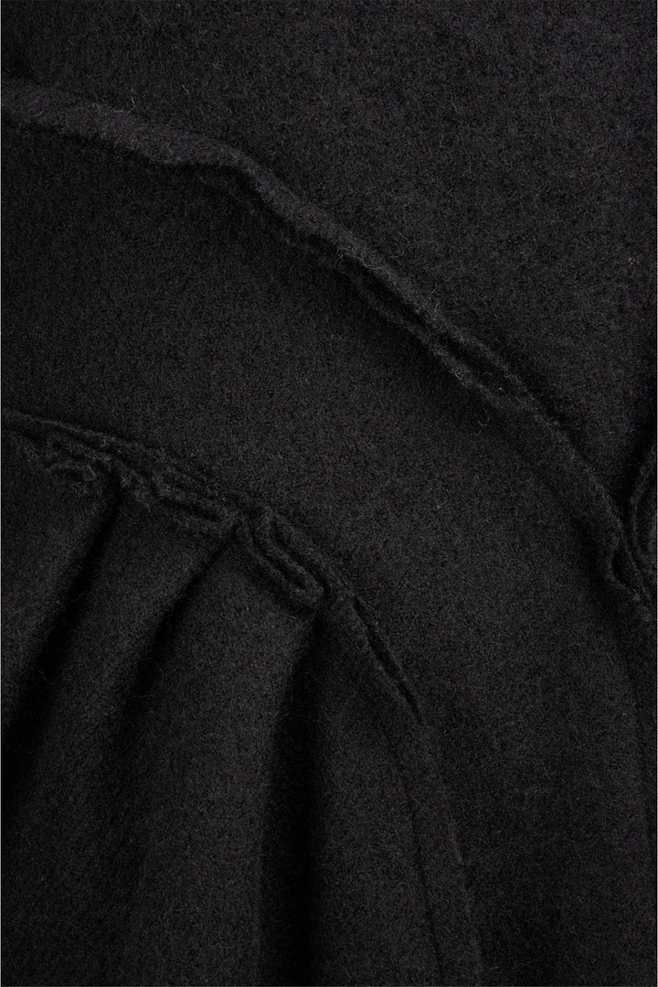 Dries Van Noten Size 38 Woven Ruched Frayed Long Sleeve Tops