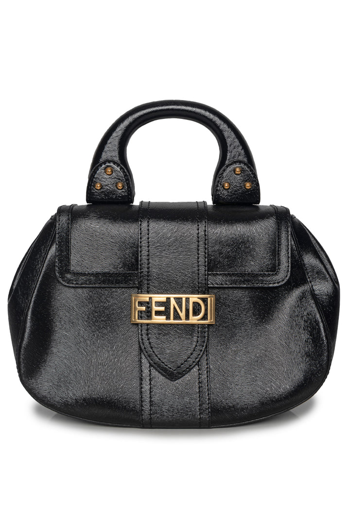 Fendi Textured Lather Logo Purse