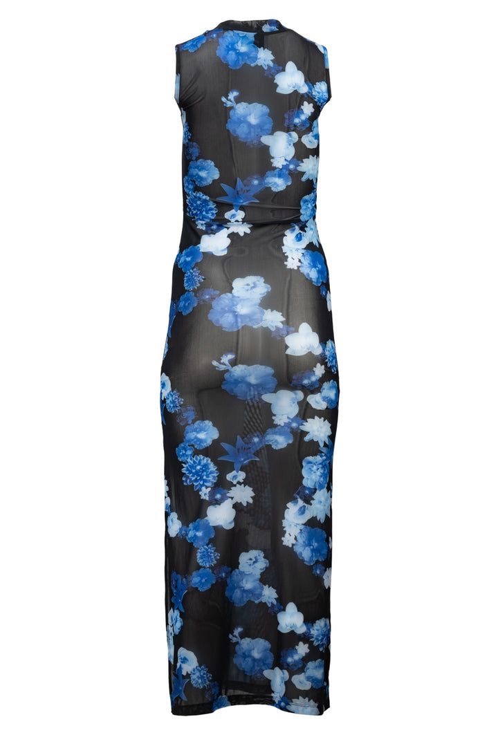 Coperni Size M Blue Floral Maxi Dress