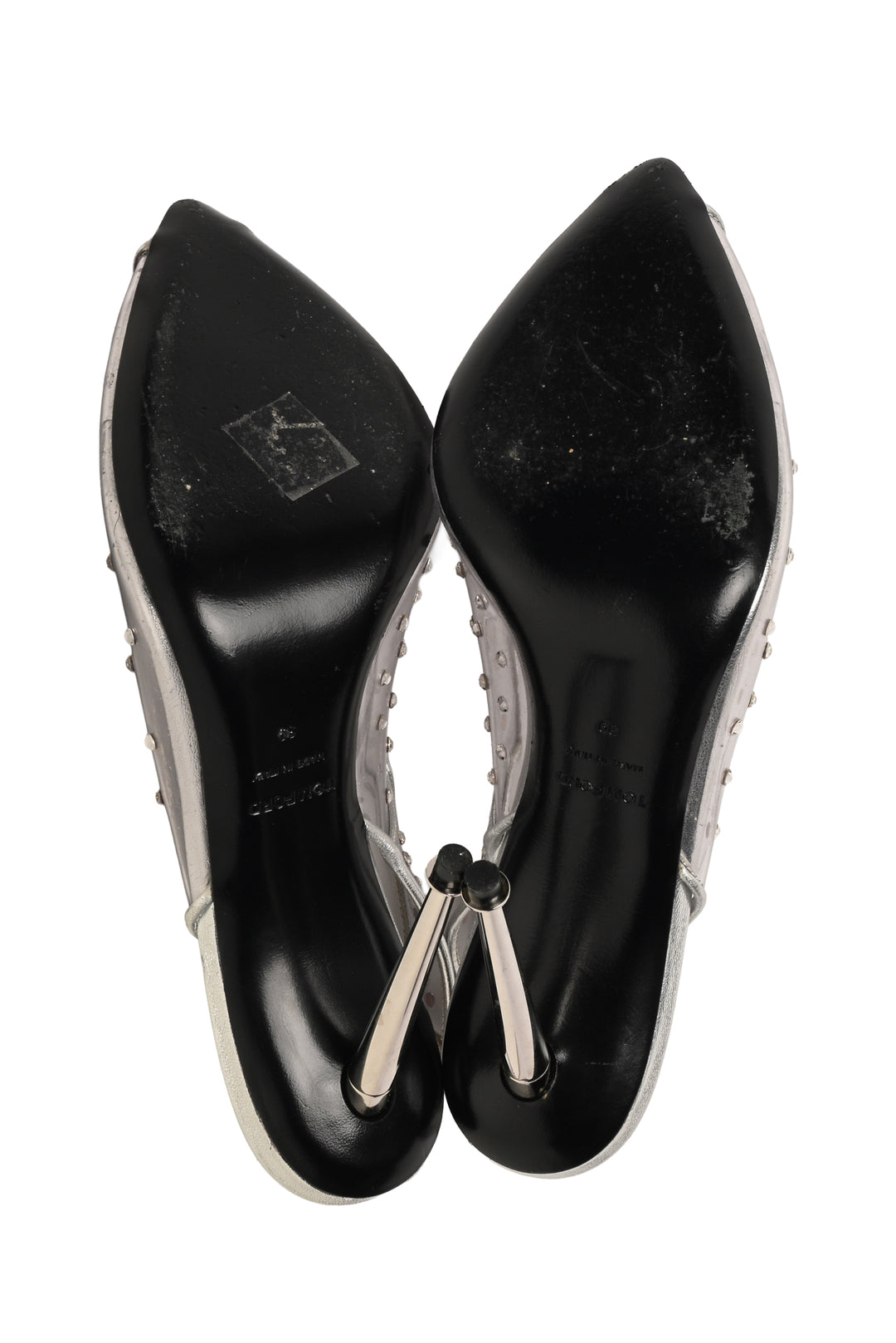 Tom Ford Size 39 Crystal-Embellished PVC Slingback Sandals