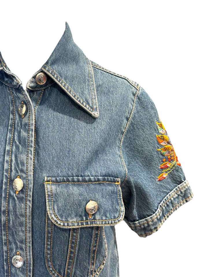 Etro Embroidered Denim Size 38 Tunic