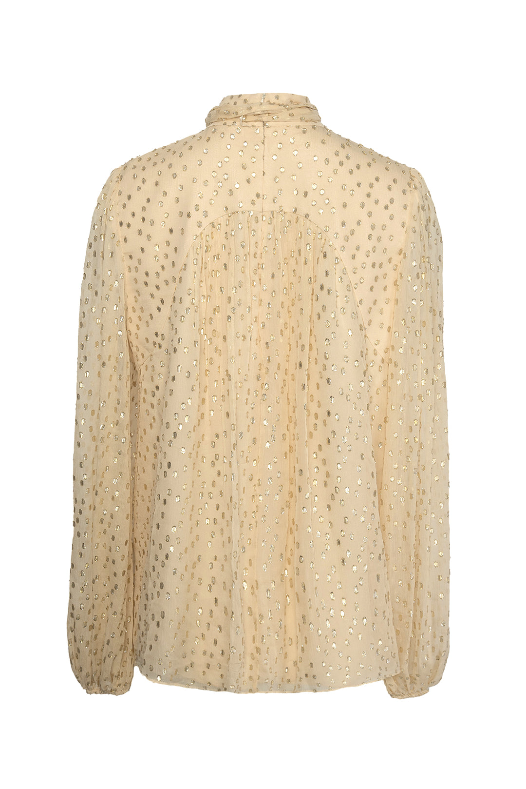 Zimmermann Size 3 Lurex Polka Dots Silk Blouse