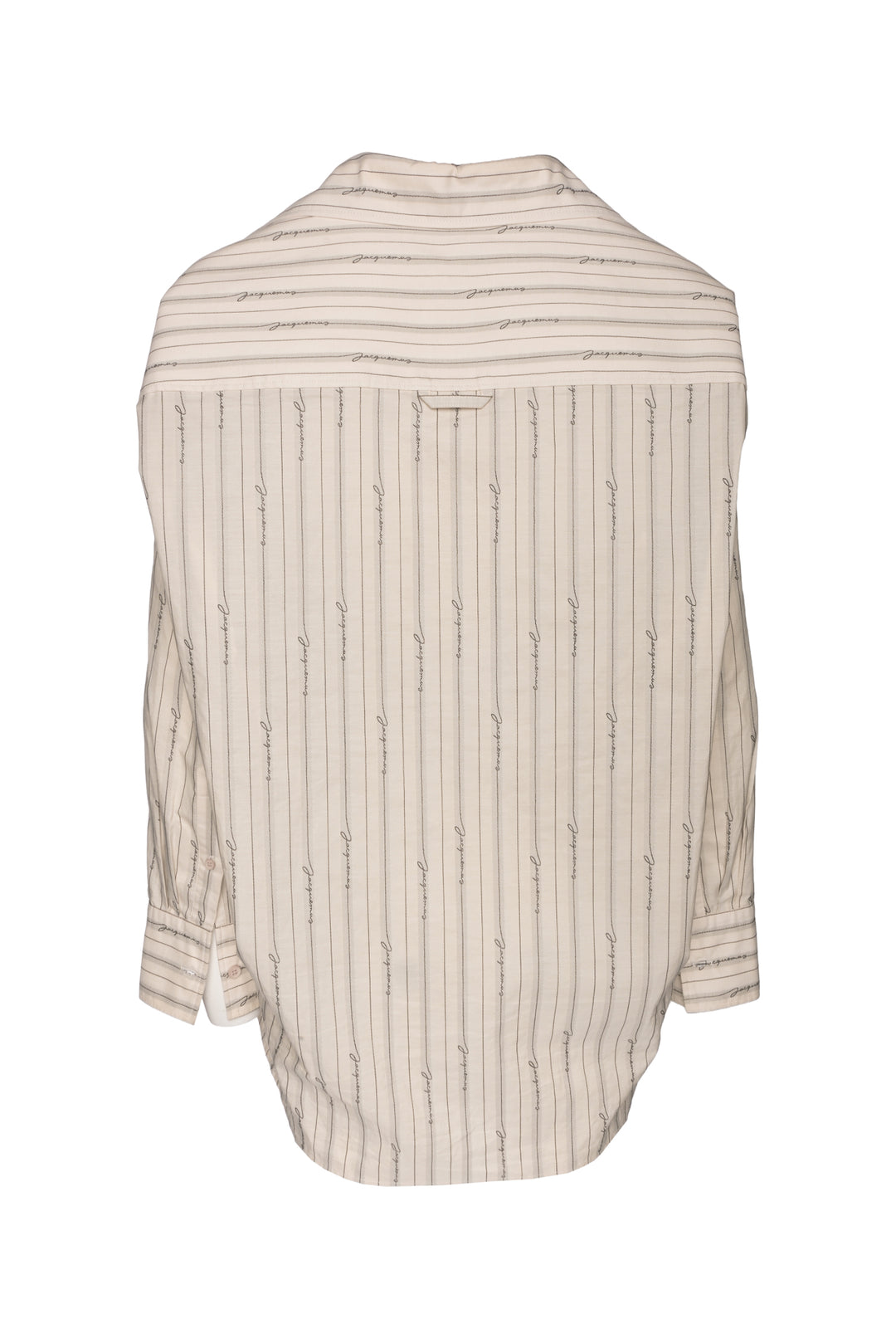 Jacquemus Size 46 Amaro Le Rapia Striped Logo Shirt