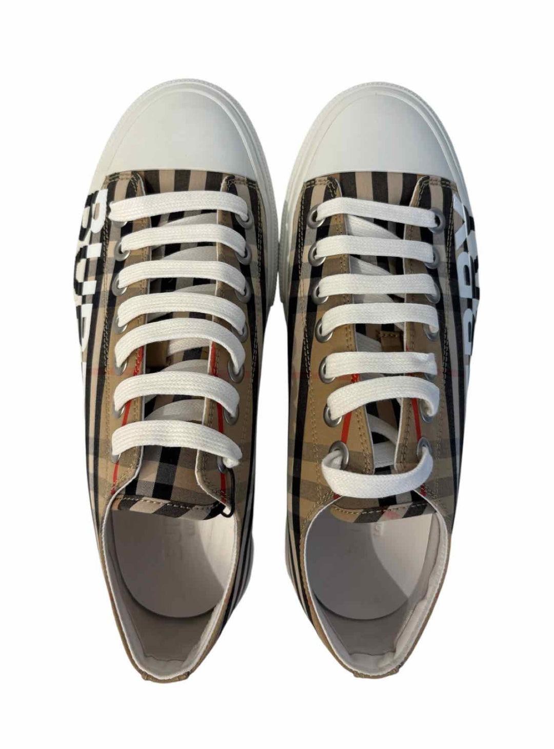 Burberry Size 39 Logo Print Vintage Check Sneaker
