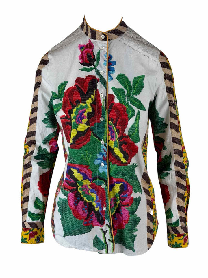 Pierre-Louis Mascia Size M Floral & Animal Print Blouse