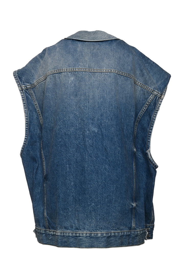 R13 Size XS Oversize Trucker Denim Vest
