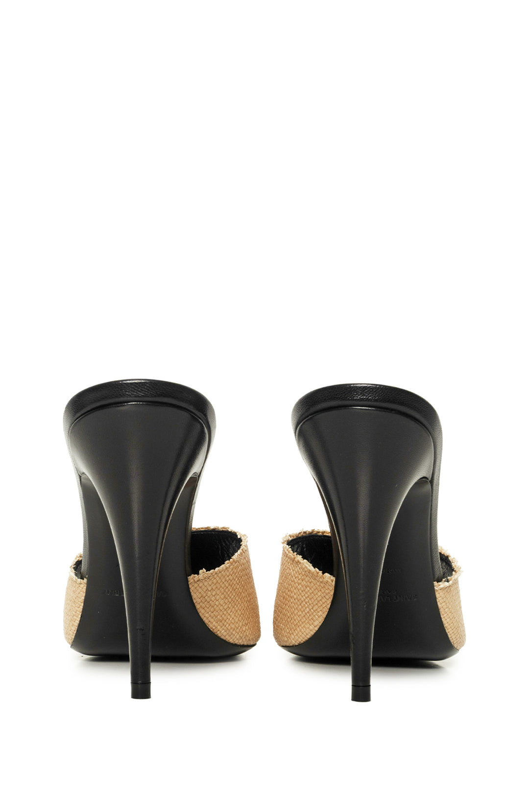 Saint Laurent Size 40 Raffia Calfskin La 16 95 Mule Sandals