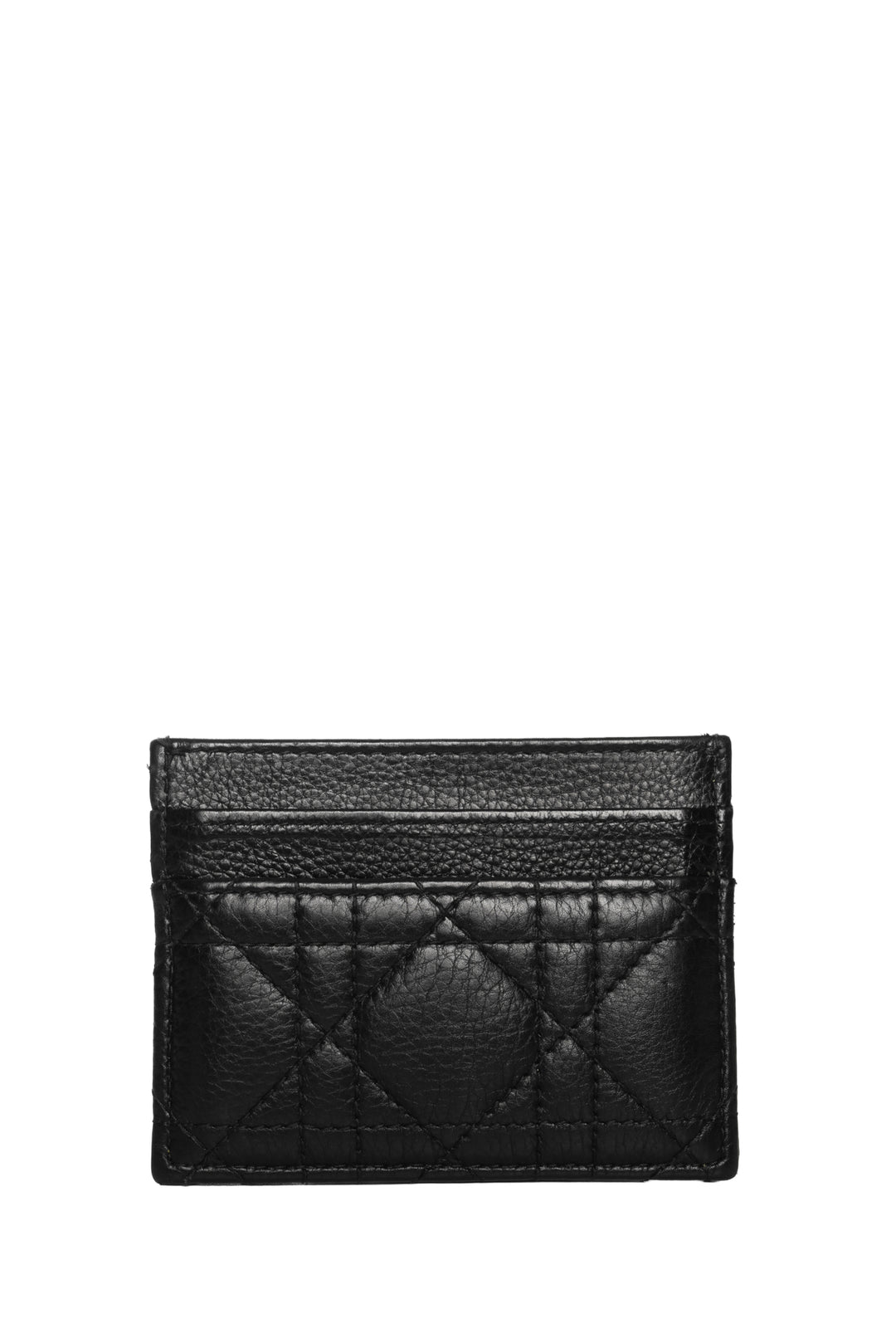 Christian Dior 2024 Cannage Calfskin Caro Freesia Card Holder Wallet