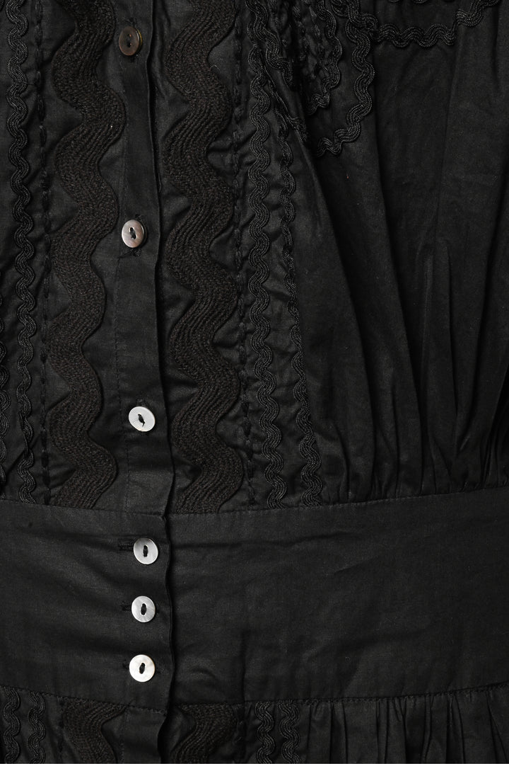 Juliet Dunn Size 3 Embroidered Blouson Dress