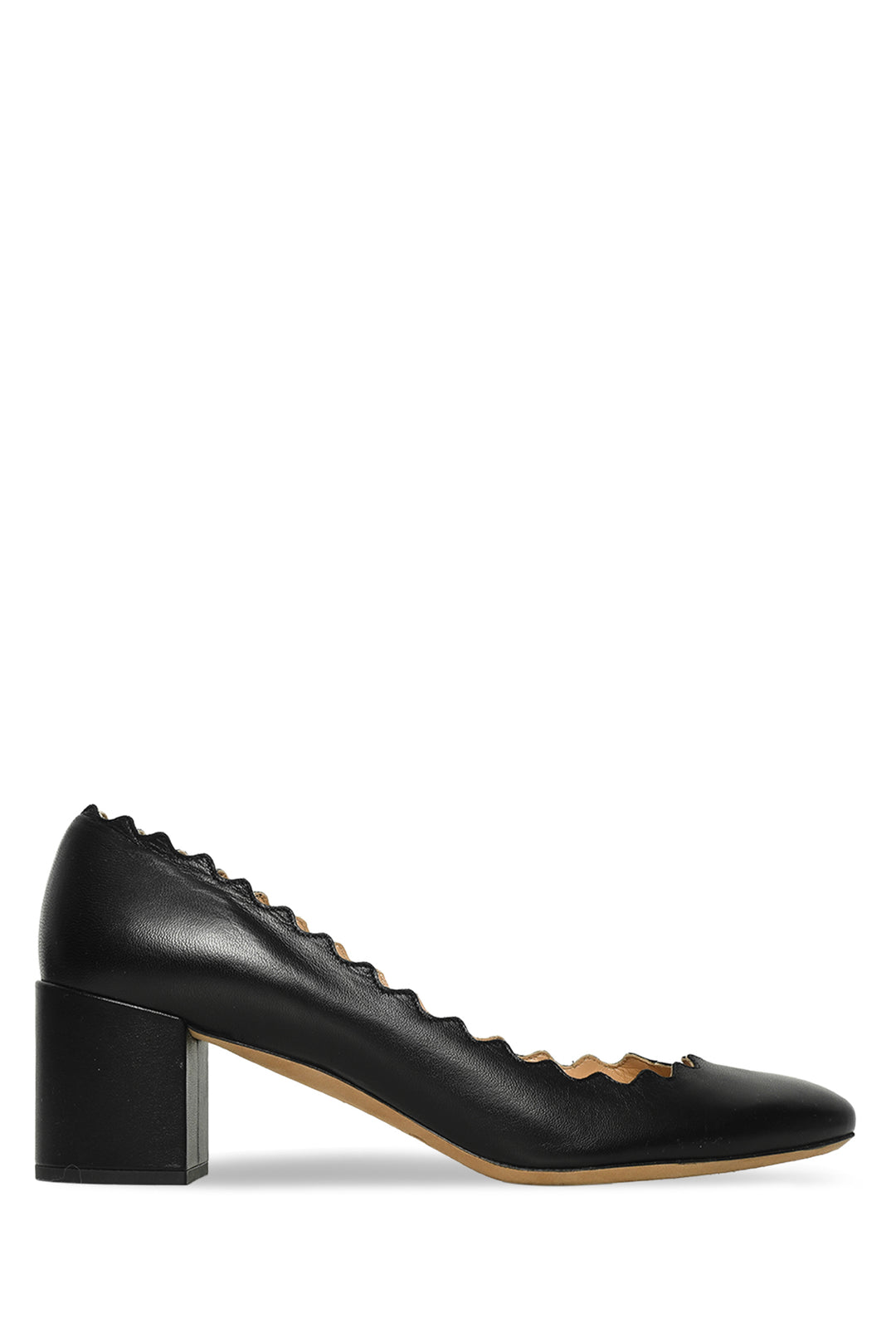 Chloe Size 39 Scalloped Leather Pumps