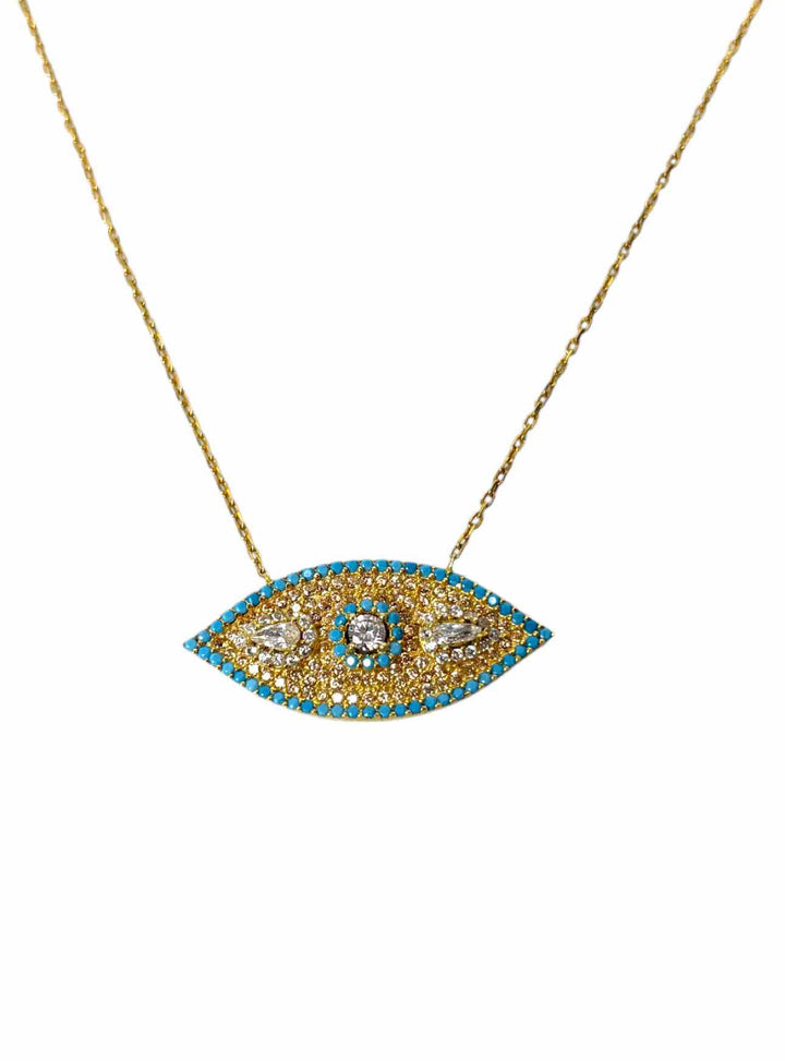 Simply Sublime 18KT Gold Plated Recycled Italian Silver Turquoise Necklace