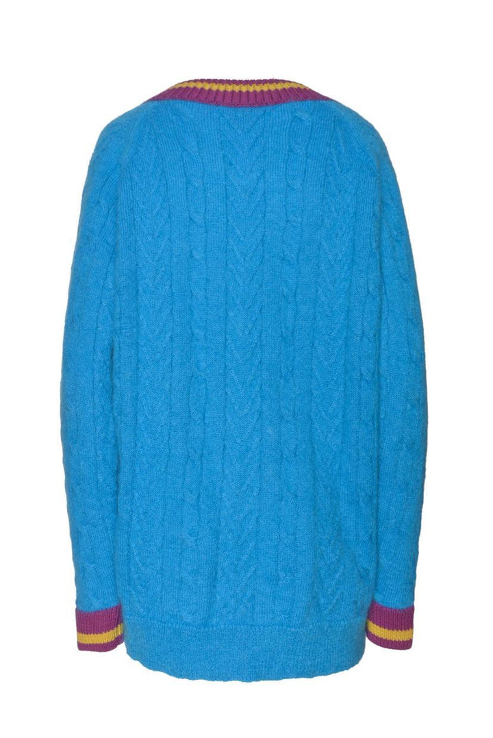 Etro Size 38 Embroidered Logo Cableknit Sweater