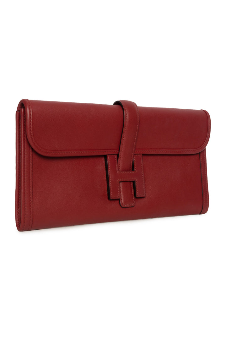 Hermes 2016 Rouge Swift Leather Jige Elan 29 Clutch