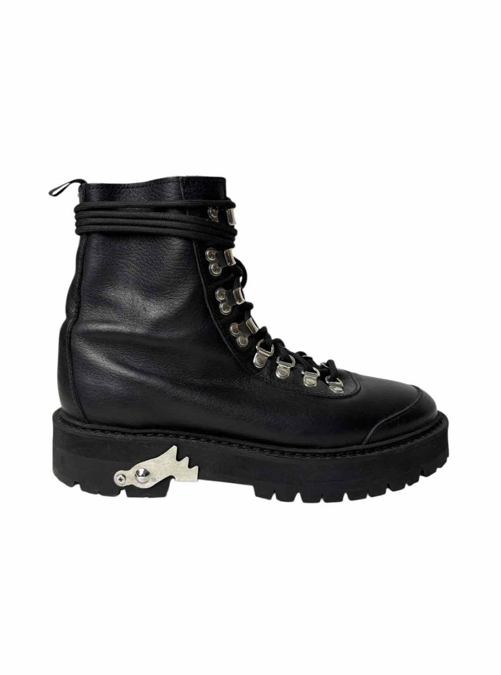 Off-White Leather Hiking Size 38 Ankle Boots