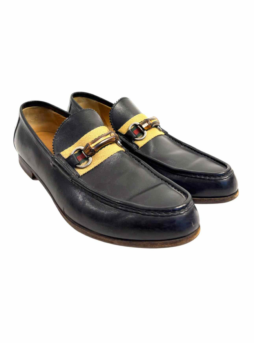 Gucci Size 10 Men's Princetown Embroidered Snake Shearling Lined Mule Shoes