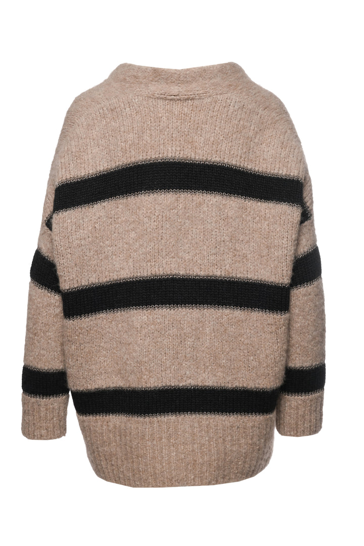 Brunello Cucinelli Size S Alpaca-Blend Striped Cardigan