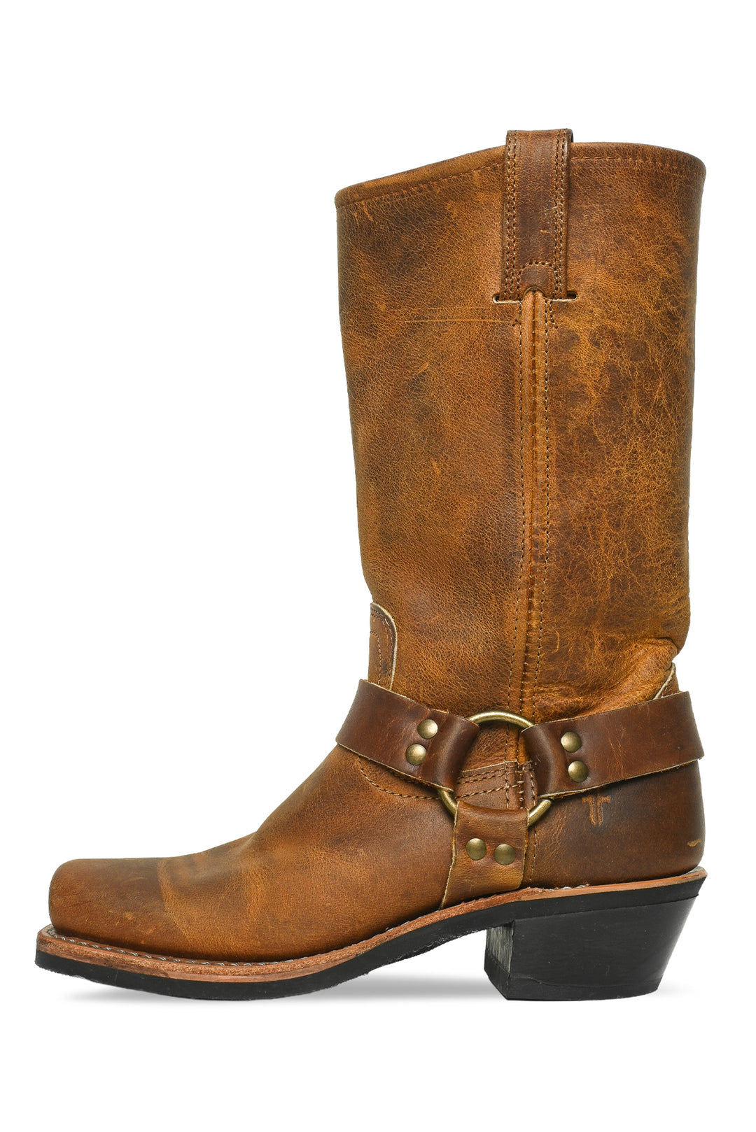 Frye Size 7.5 Oiled Leather Harness Mid-Calf Boots