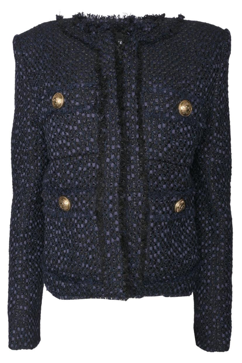 Balmain Size L Tweed Blazer