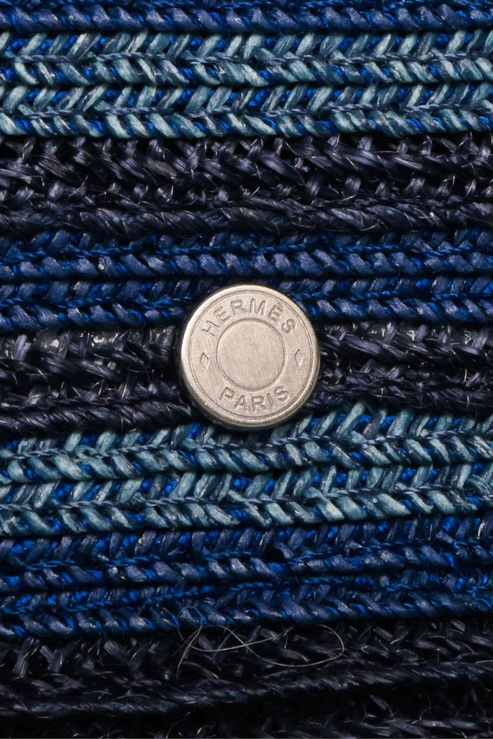 Hermes Size XL Striped Detail Hemp Claudio Hat