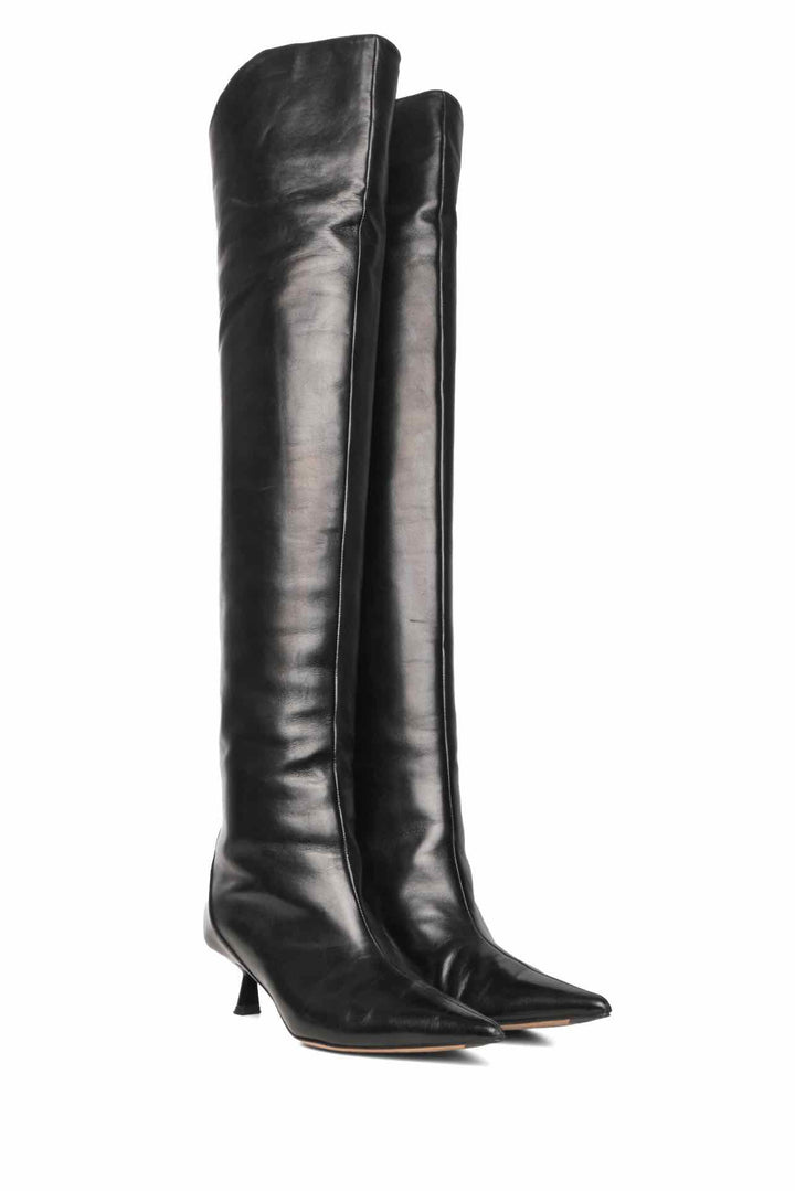 Jimmy Choo Size 38.5 Leather Vari 45 Over-the-knee Boots