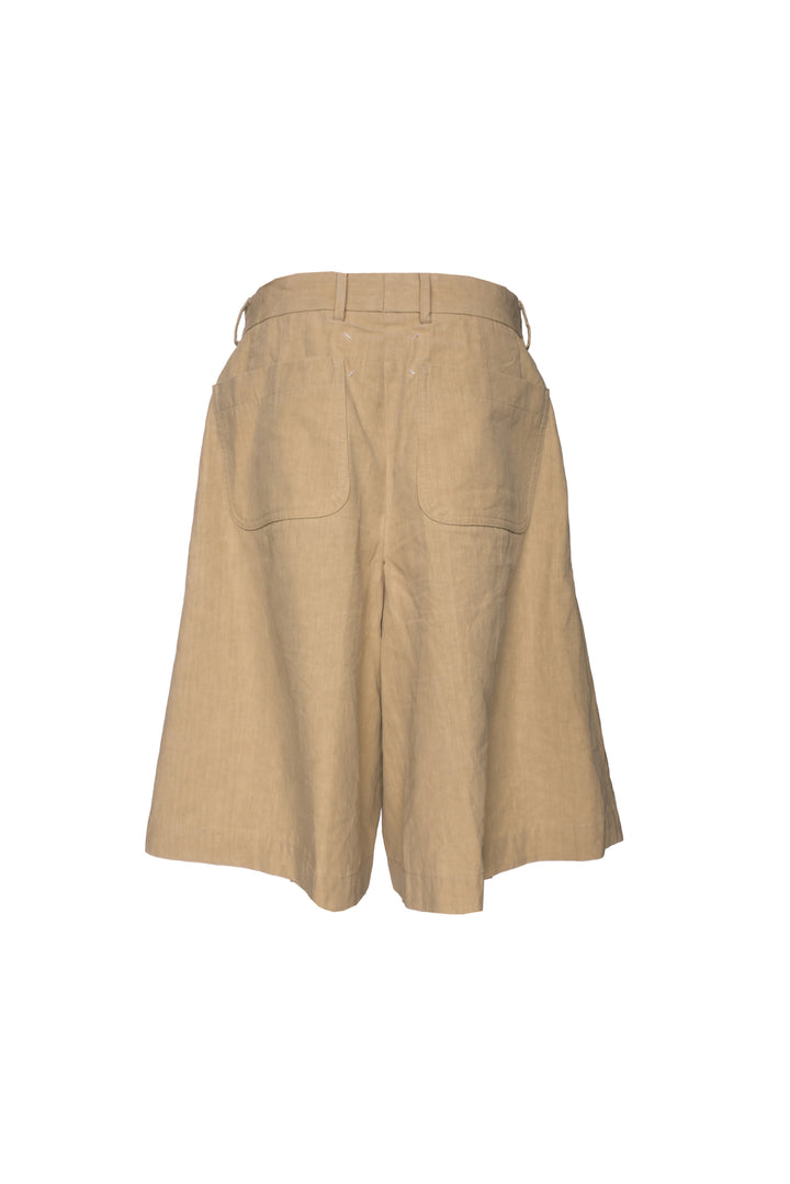 Maison Martin Margiela Size 46 Linen Blend Bermuda Shorts