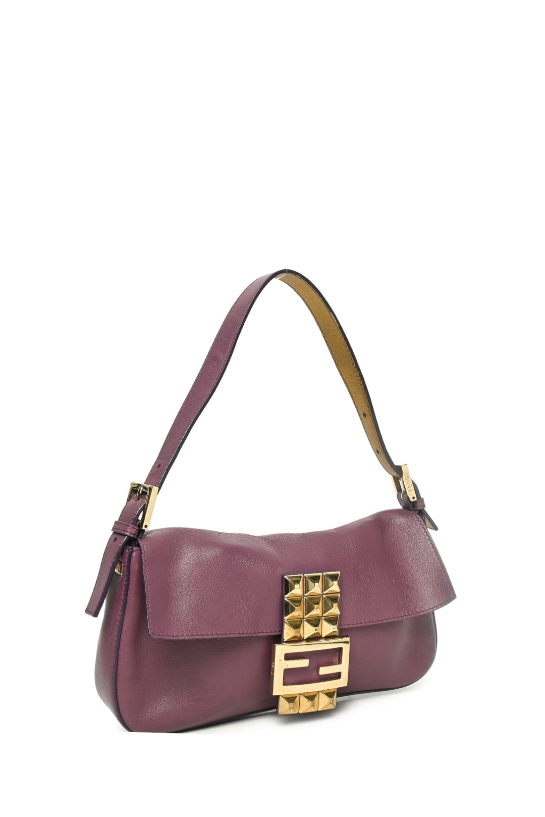 Fendi Studded Baguette Shoulder Bag