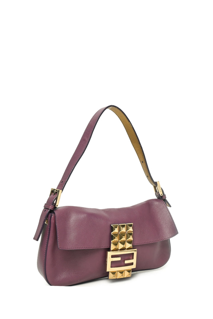 Fendi Studded Baguette Shoulder Bag