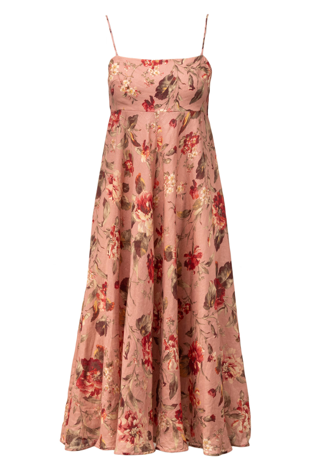 Zimmermann Size XS/S Cassia Musk Floral Linen Midi Dress