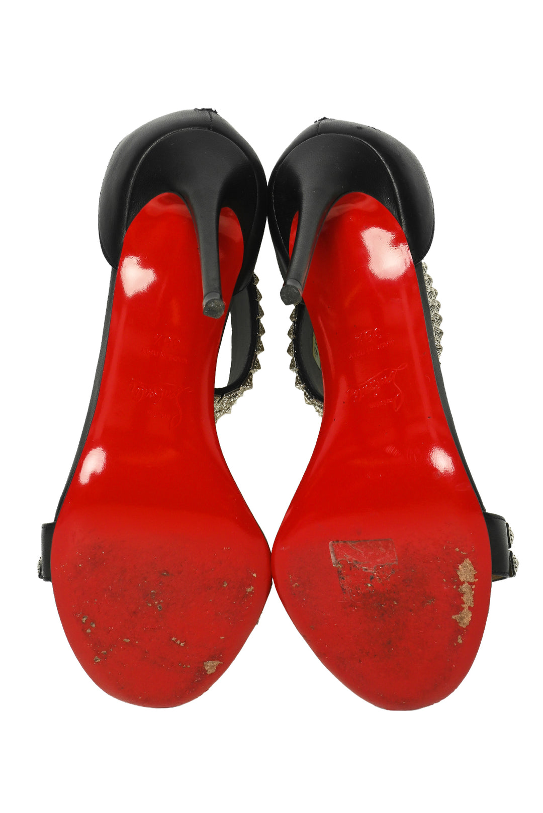Christian Louboutin Size 38.5 Nappa Priyadora Studded Sandals