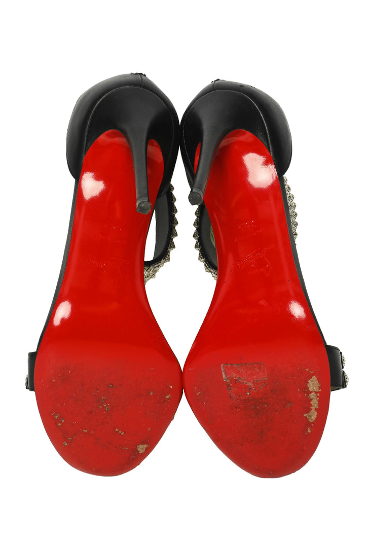 Christian Louboutin Size 38.5 Nappa Priyadora Studded Sandals