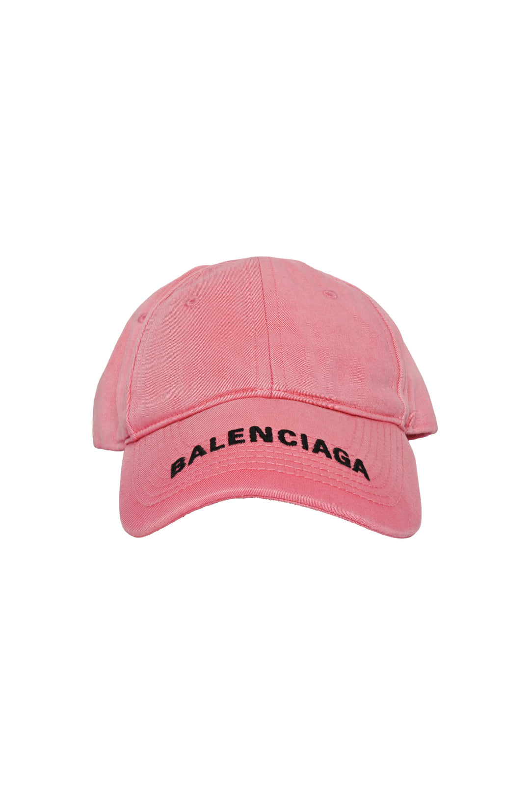 Balenciaga Size L Washed Denim Embroidered Logo Ball Cap
