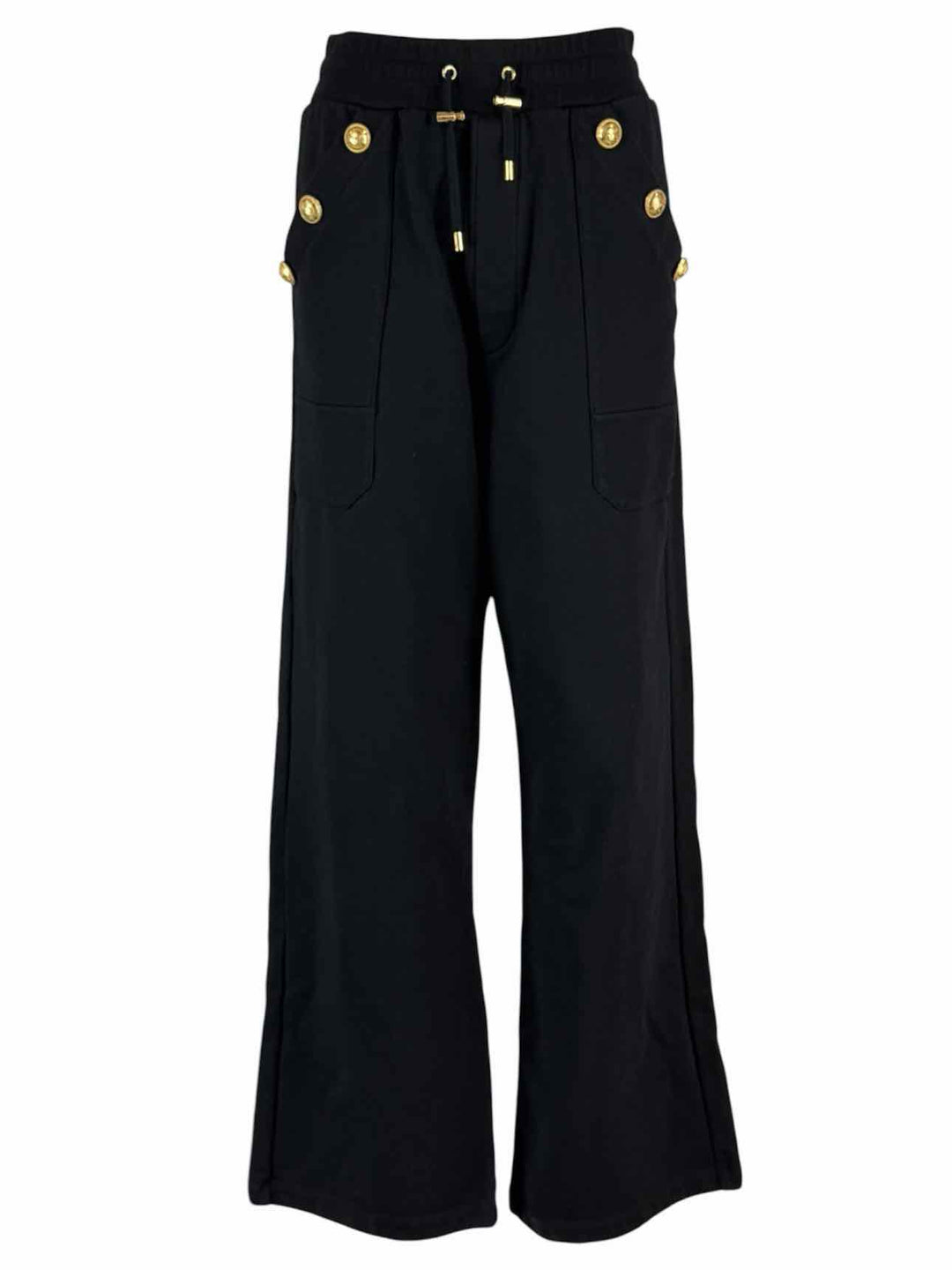 Balmain Size M Button-Detailing Cotton Sweatpants