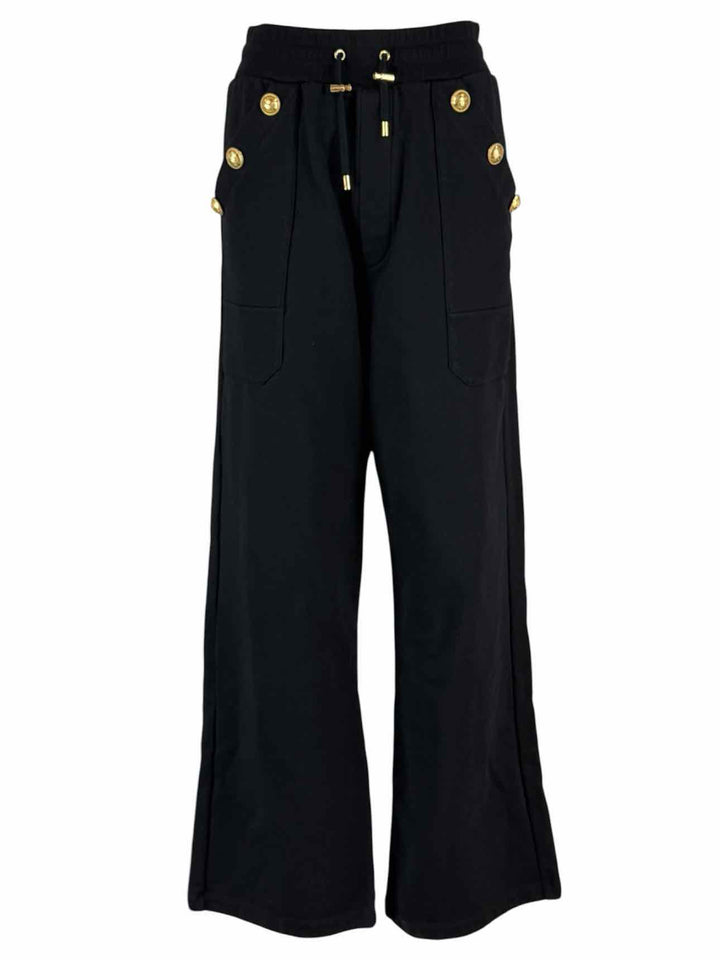 Balmain Size M Button-Detailing Cotton Sweatpants