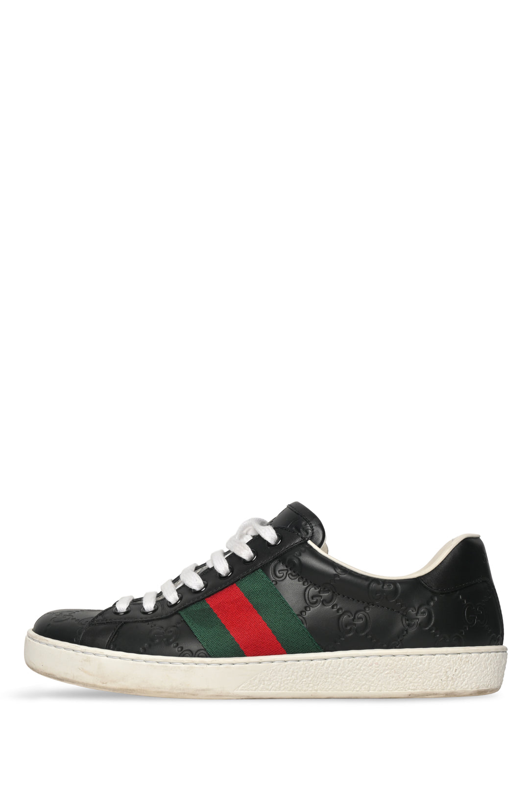 Gucci Size 8 Monogram Ace Web Sneaker