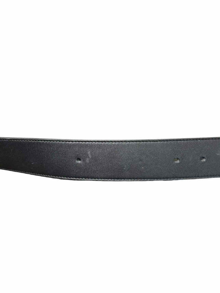 Gucci Size 32 Torchon Logo Buckle Leather Belt