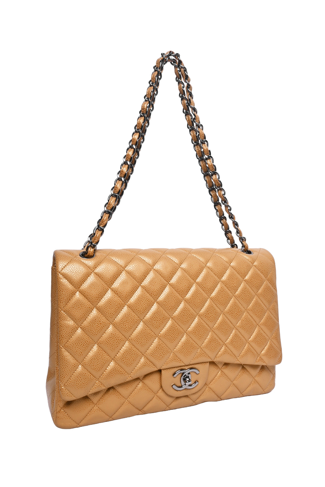 Chanel Maxi Classic Double Flap Caviar Shoulder Bag
