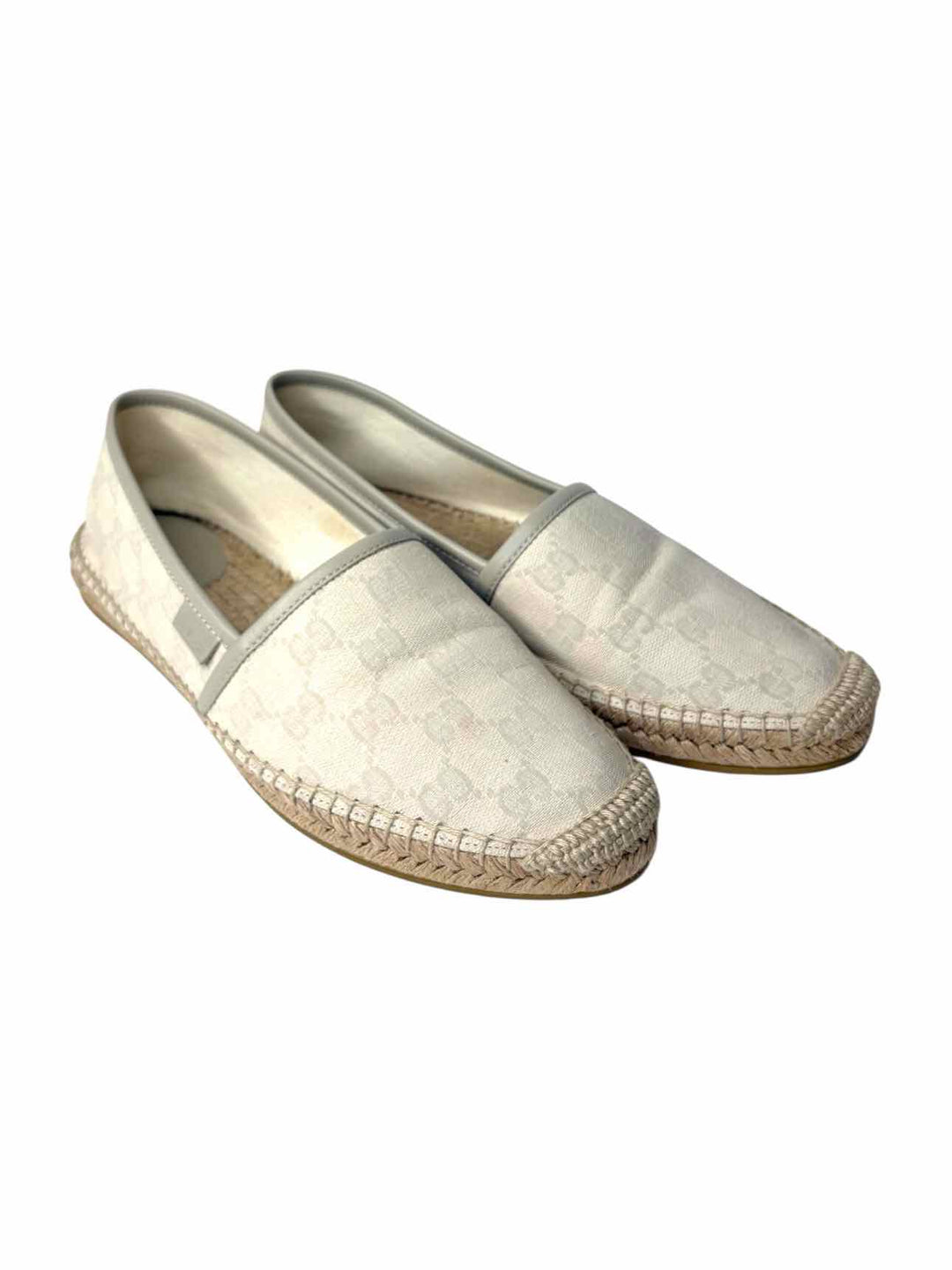 Gucci Monogram Canvas Espadrille Size 39.5 Flats