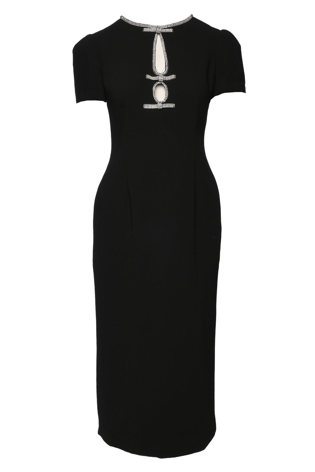 Self Portrait Size 6 Crepe Diamante Midi Dress