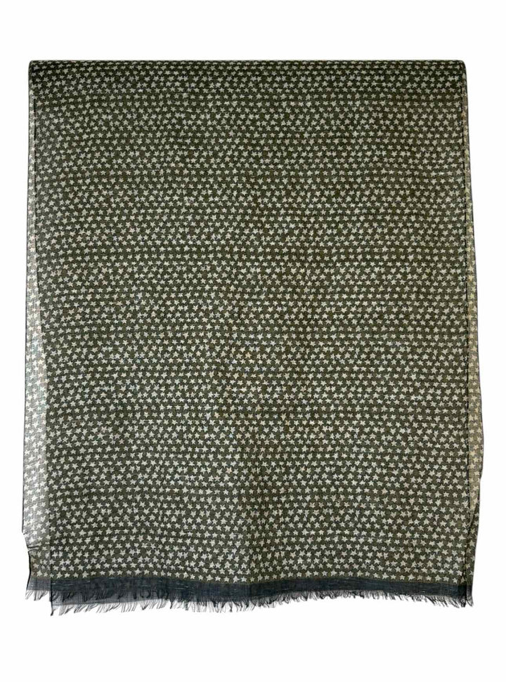 Valentino Star Pattern Linen Blend Scarf