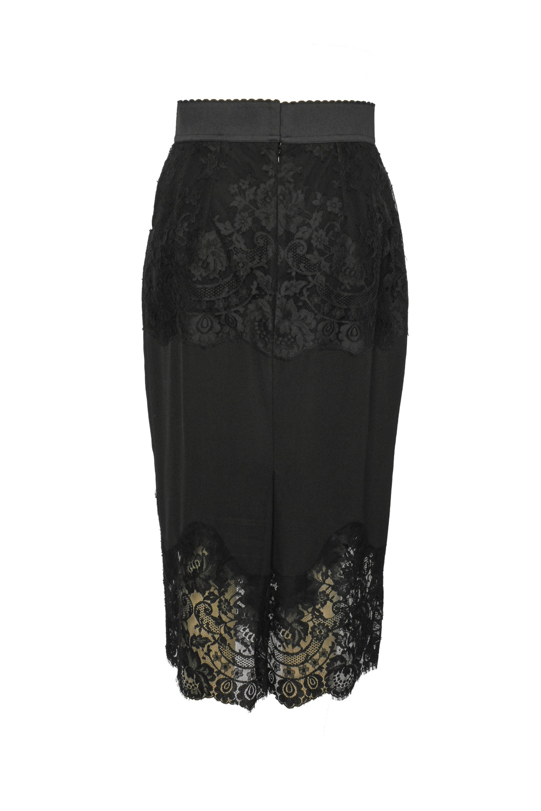 Dolce & Gabbana Size 4 Crepe de Chine Midi Skirt