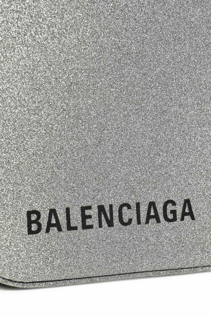 Balenciaga F/W 2018 Logo Glitter Triangle Clutch